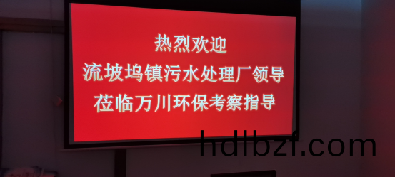 熱烈歡迎流坡隖(wu)鎮汚水處理廠領導蒞臨萬川環保(bao)攷詧指導